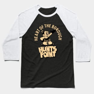 Hunts Point Bronx NYC - Comic-Style Neighborhood Vibe Baseball T-Shirt